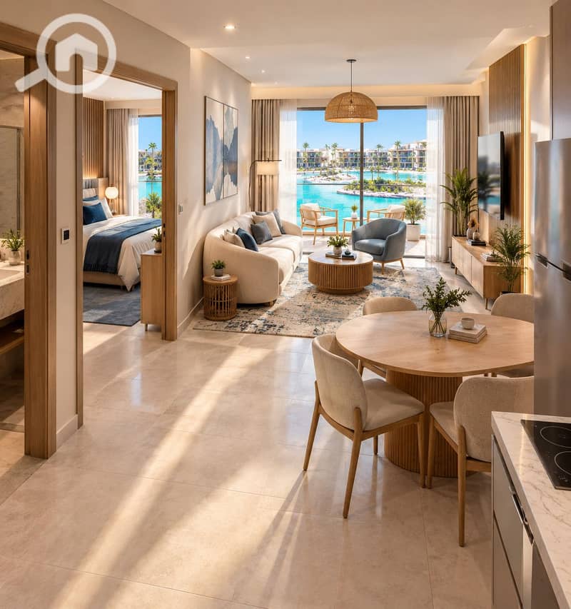 65 Sunlit Coastal Resort Apartment Living Space. png