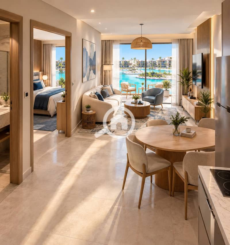 65 Sunlit Coastal Resort Apartment Living Space. png