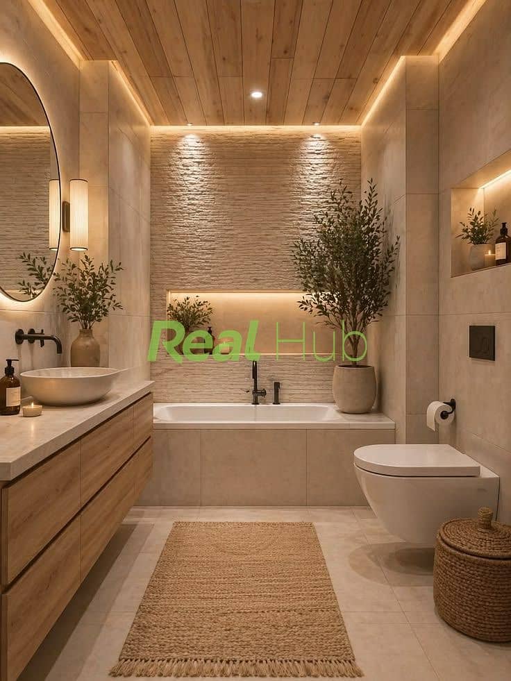 9 Wood Look Spa Bathroom_ Cozy Ensuite Ideas. jpeg