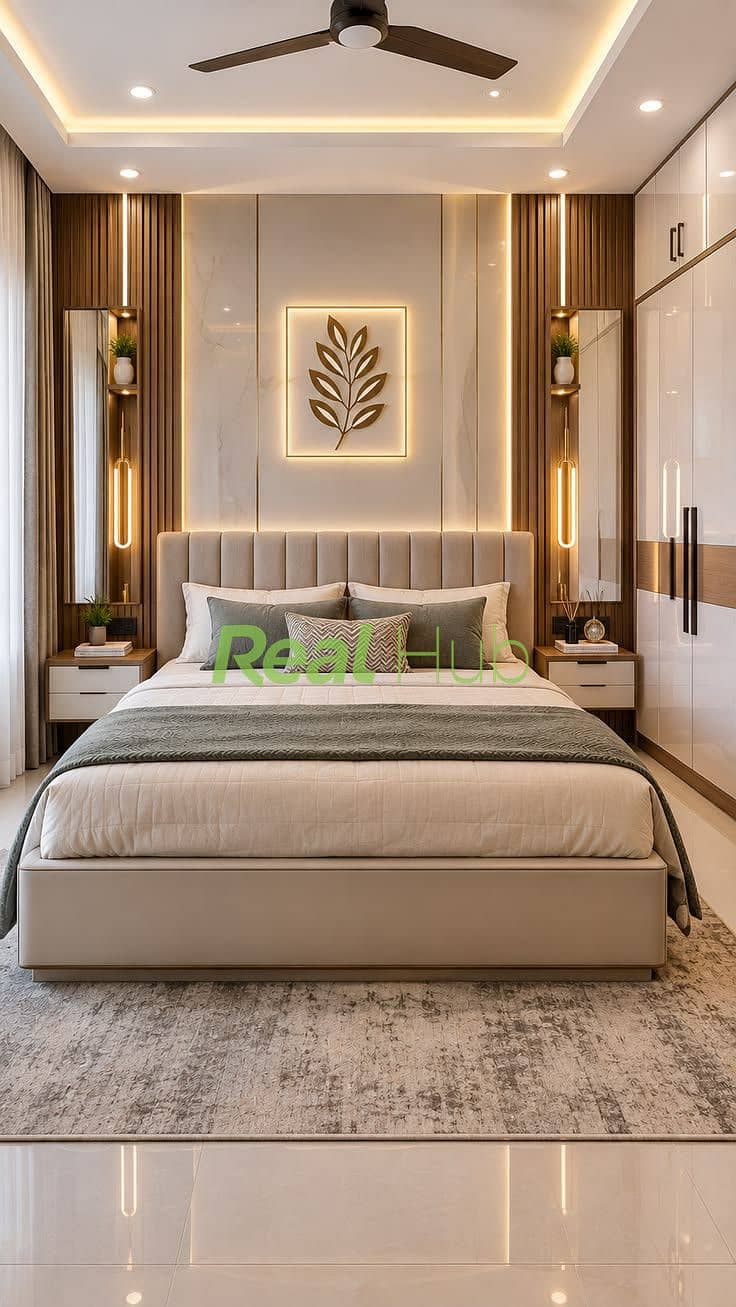 4 Modern Home Interior Design _ Wardrobe, Bed & TV Unit Ideas. jpeg