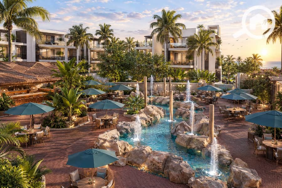 2 Golden Tropical Resort Courtyard. png