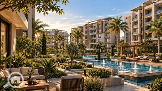 شقة 3 غرف نوم للبيع في حدائق اكتوبر، الجيزة - Sunlit Luxury Courtyard Retreat. png