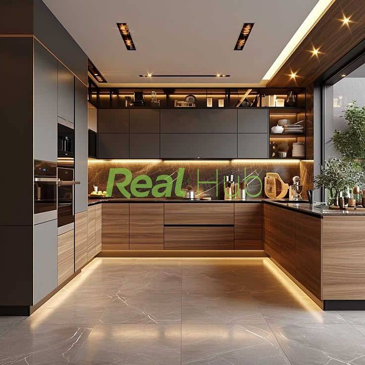 4 Elegant Modern L-Shaped Kitchen with Marble & Wood. jpeg