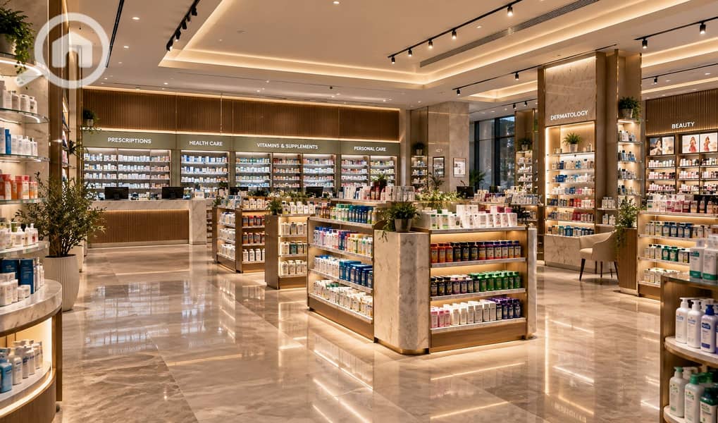 Luxury Modern Pharmacy Interior. png Luxury Modern Pharmacy Interior. png