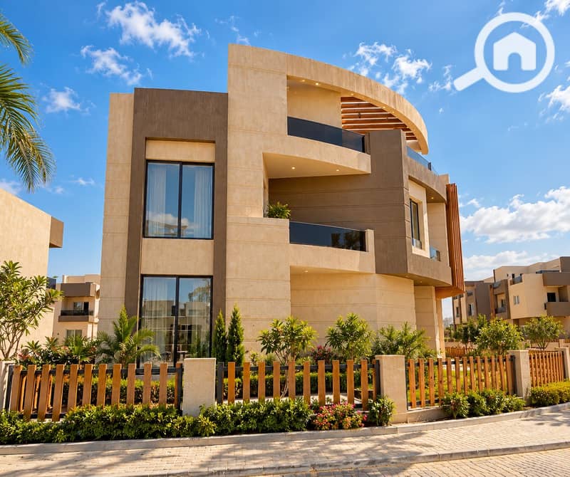 6 Modern Villa with Curved Balconies. png
