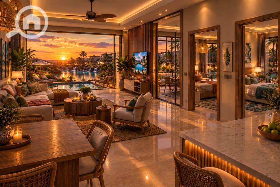 Luxury Tropical Residence at Sunset. png Luxury Tropical Residence at Sunset. png