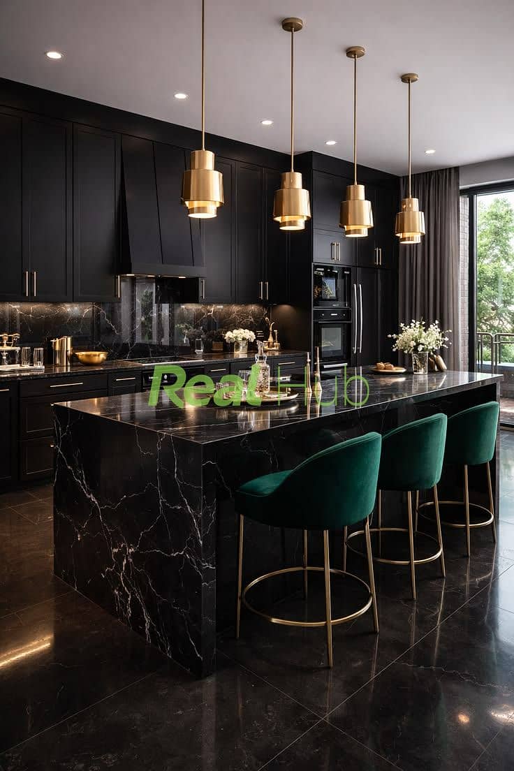 3 Dark Modern Glam Home Decor Kitchen Style Bold Luxury Vibes. jpeg