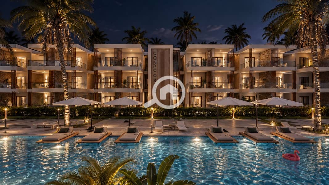3 Concorde Resort Pool at Night. png