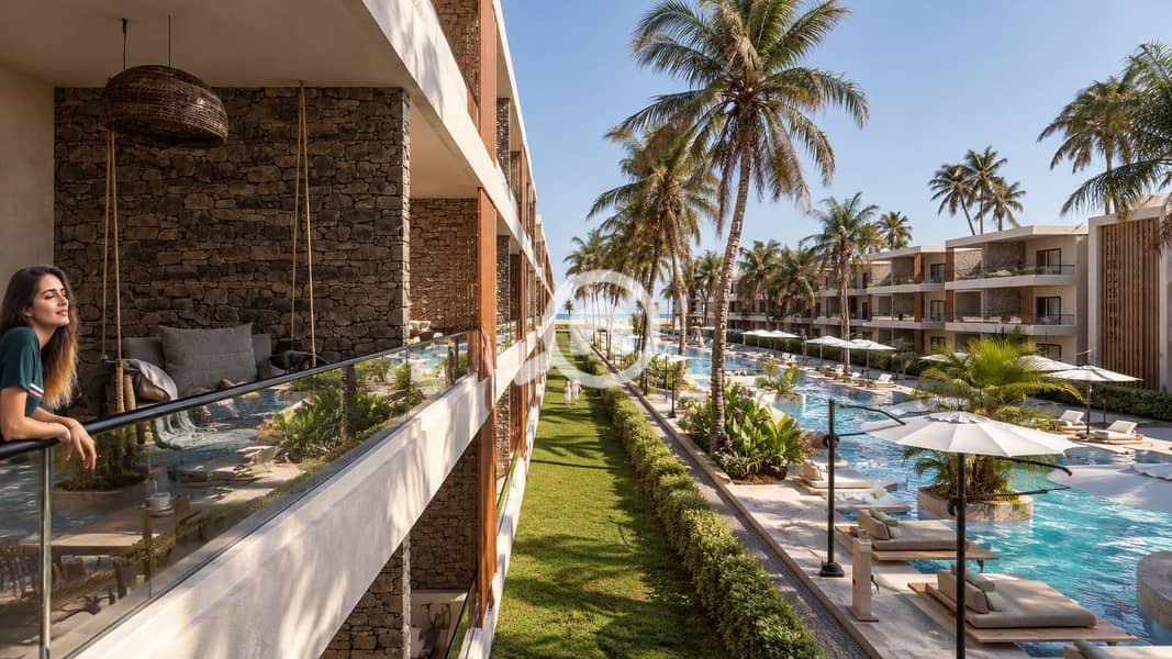 8 Sunlit Tropical Resort Balcony View. png