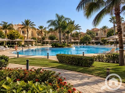3 Bedroom Chalet for Sale in North Coast, Matruh - Sunlit Mediterranean Resort Pool Courtyard. png 3 Bedroom Chalet for Sale in North Coast, Matruh - Sunlit Mediterranean Resort Pool Courtyard. png
