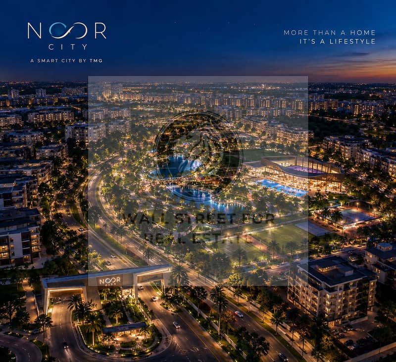 Twilight Aerial of Noor City Development. png Twilight Aerial of Noor City Development. png