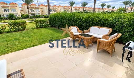 4 Bedroom Villa for Sale in North Coast, Matruh - Wicker Patio in a Mediterranean Garden. png 4 Bedroom Villa for Sale in North Coast, Matruh - Wicker Patio in a Mediterranean Garden. png
