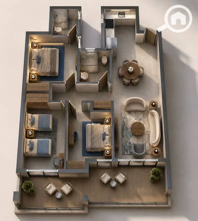 شقة 3 غرف نوم للبيع في الغردقة، البحر الأحمر - 3D 7102 (1). png شقة 3 غرف نوم للبيع في الغردقة، البحر الأحمر - 3D 7102 (1). png