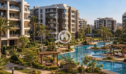 2 Bedroom Flat for Sale in New Capital City, Cairo - Sunlit Modern Resort Courtyard (1). png 2 Bedroom Flat for Sale in New Capital City, Cairo - Sunlit Modern Resort Courtyard (1). png