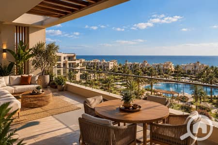 شاليه 2 غرفة نوم للبيع في العين السخنة، السويس - Luxurious Seaside Resort Terrace. png