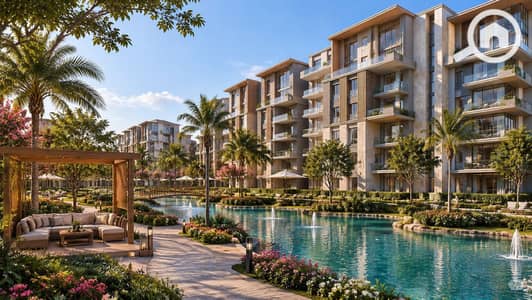 فلیٹ 2 غرفة نوم للبيع في القاهرة الجديدة، القاهرة - Lush Lagoon Courtyard Apartments. png