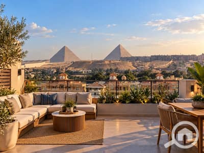 Studio for Sale in 6th of October, Giza - Luxury Rooftop Terrace Overlooking Giza Pyramids. png Studio for Sale in 6th of October, Giza - Luxury Rooftop Terrace Overlooking Giza Pyramids. png
