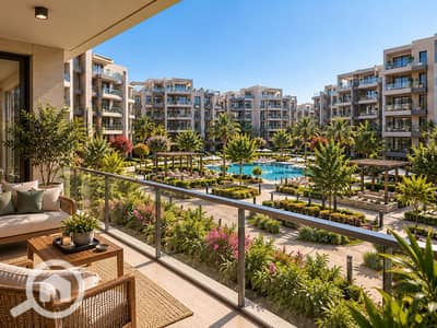 فلیٹ 3 غرف نوم للبيع في 6 اكتوبر، الجيزة - Luxury Courtyard Pool from Balcony. png