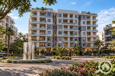 2 Bedroom Flat for Sale in Sheikh Zayed, Giza - Modern Courtyard with Central Fountain. png 2 Bedroom Flat for Sale in Sheikh Zayed, Giza - Modern Courtyard with Central Fountain. png