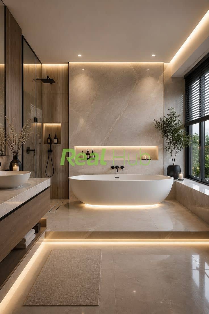 9 Luxury Spa Bathroom with Floating Tub & Ambient Lighting. jpeg