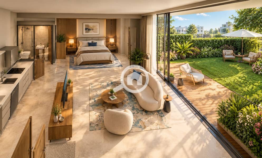 64 Sunlit Modern Apartment with Garden View. png
