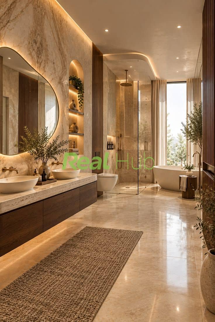 9 Luxury Modern Organic Bathroom Design _ Spa-Like Primary Ensuite Ideas. jpeg
