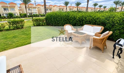 4 Bedroom Villa for Sale in North Coast, Matruh - Wicker Patio in a Mediterranean Garden. png 4 Bedroom Villa for Sale in North Coast, Matruh - Wicker Patio in a Mediterranean Garden. png