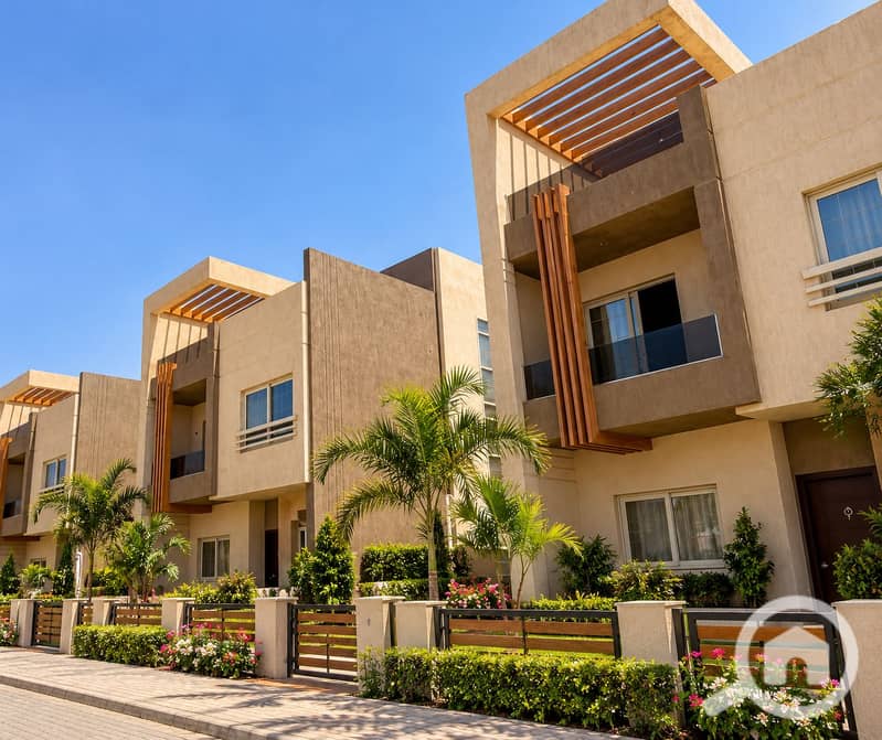 5 Modern Townhouse Row with Tropical Landscaping. png