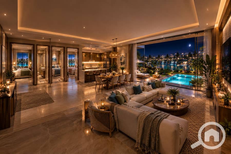 65 Luxury Tropical 3Bed at Night. png