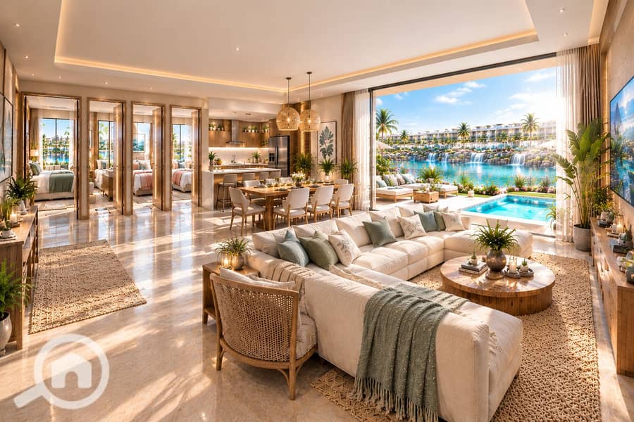 Sunlit Coastal Resort Apartment 3bed with Lagoon View. png Sunlit Coastal Resort Apartment 3bed with Lagoon View. png