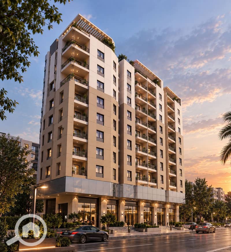 2 Modern Balconies at Sunset. png
