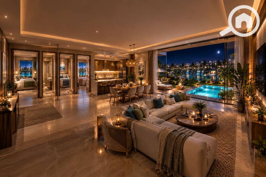 65 Luxury Tropical 3Bed at Night. png