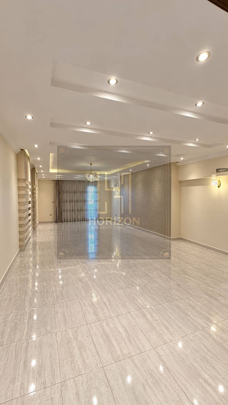 2 Empty Modern Living Room with Marble Floors. png