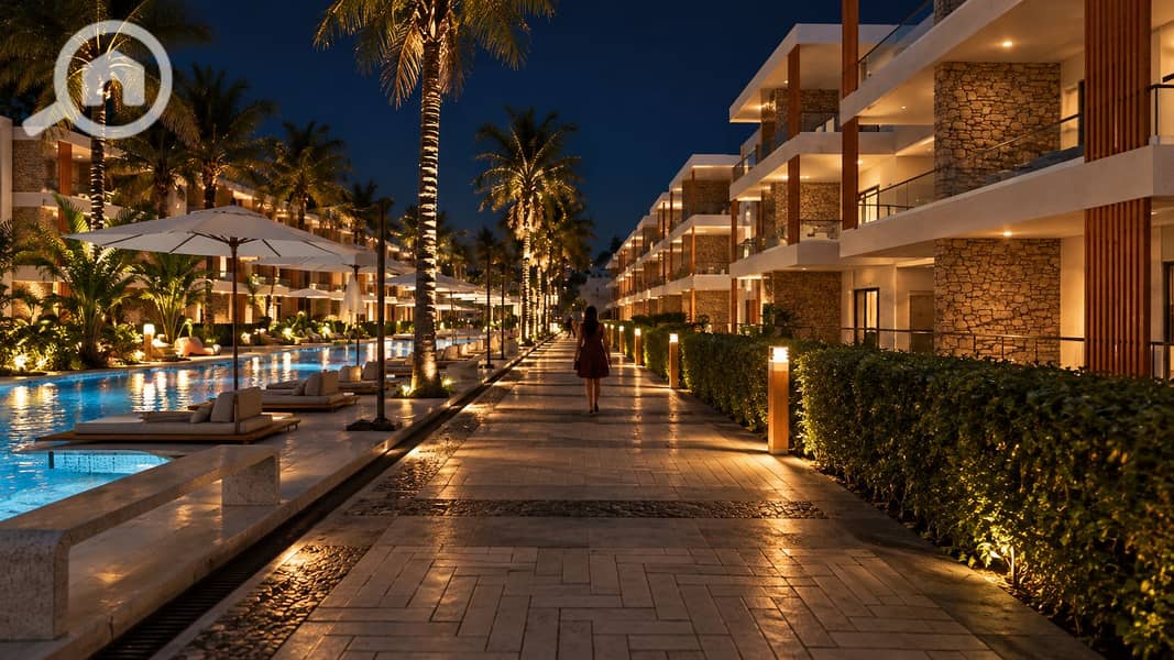5 Midnight Resort Walkway Reflections. png
