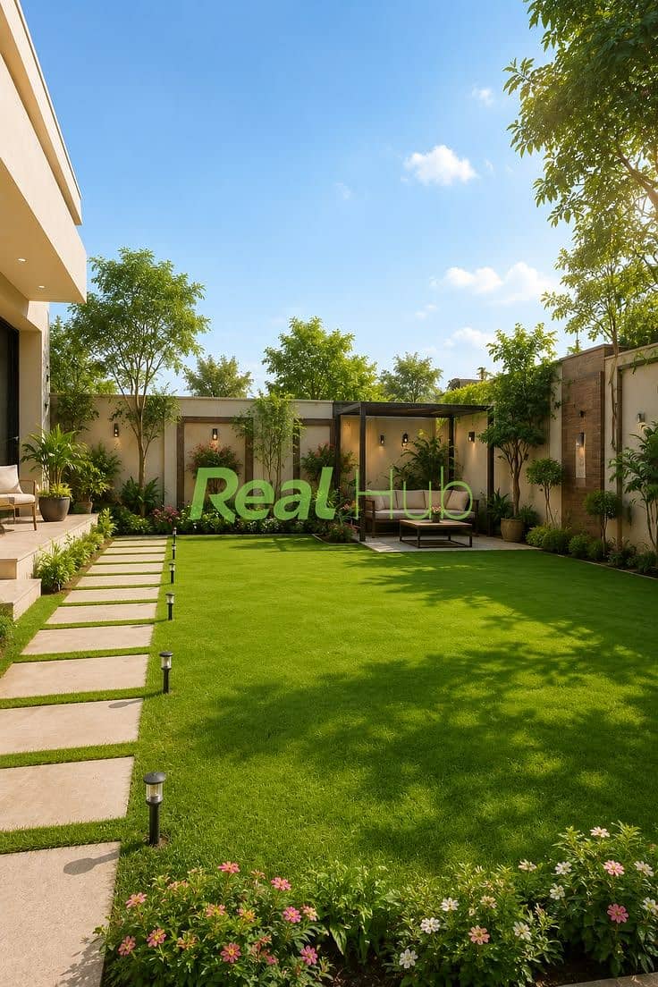 3 Beautiful Backyard Lawn Ideas For Modern Homes 🌿. jpeg
