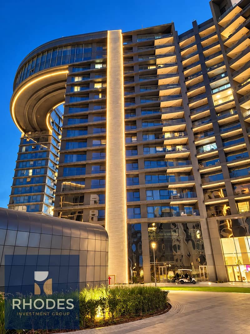 3 Modern Luxury Tower at Blue Hour. png