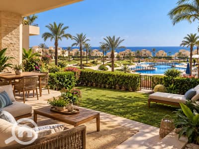 3 Bedroom Chalet for Sale in Ain Sukhna, Suez - Sunlit Seaside Resort Terrace. png 3 Bedroom Chalet for Sale in Ain Sukhna, Suez - Sunlit Seaside Resort Terrace. png