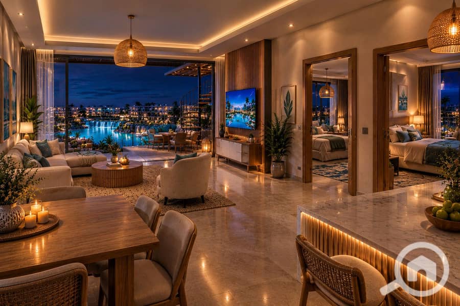 53 Luxe Lagoon Penthouse at Night. png