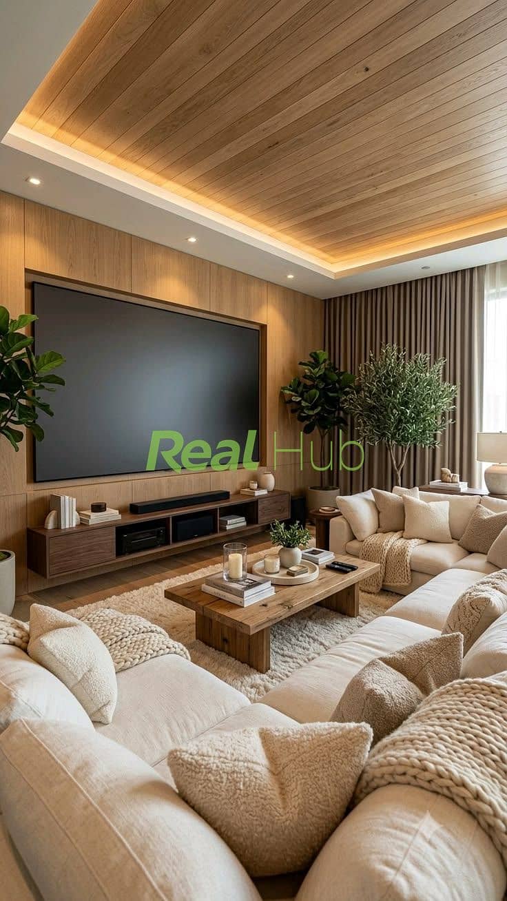 8 Warm Luxury Home Theater & Cozy Modern Living Room 🎬🤎✨. jpg