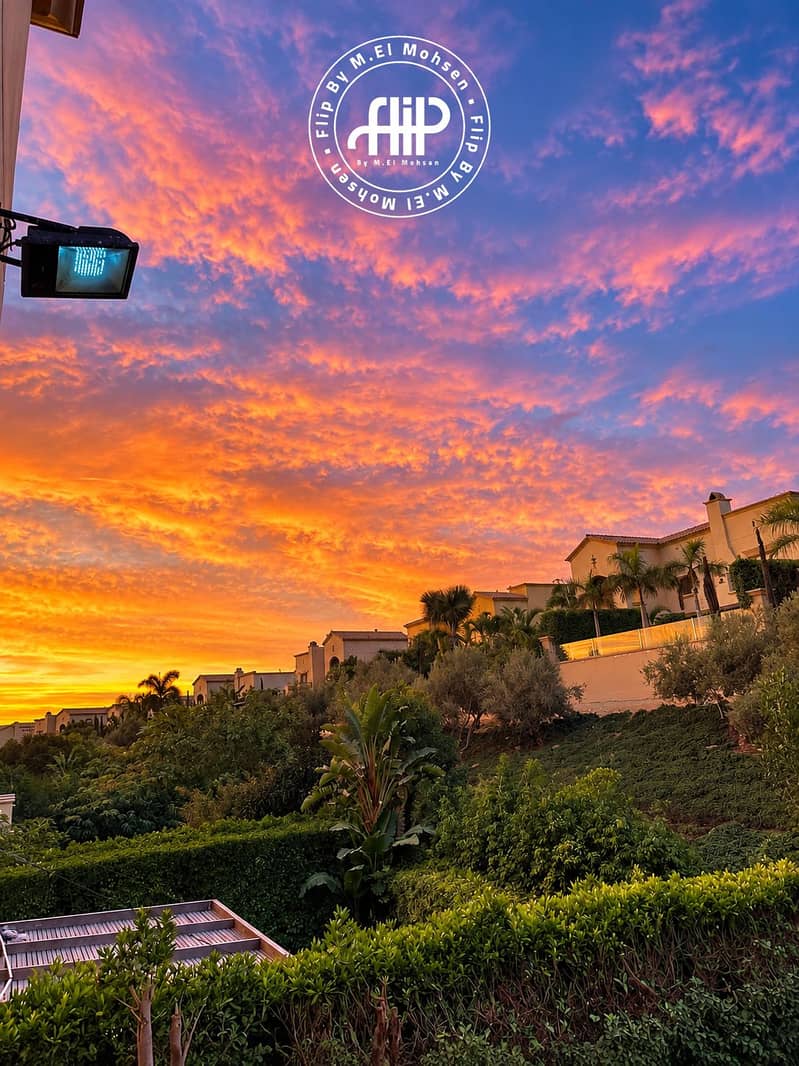 4 Vivid Sunset Over Mediterranean Villas. png