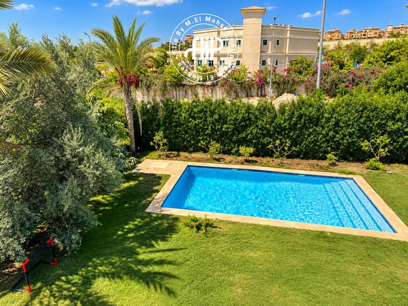 Sunlit Mediterranean Pool Garden. png Sunlit Mediterranean Pool Garden. png