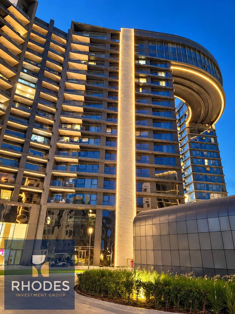 4 Modern Luxury Tower at Blue Hour. png