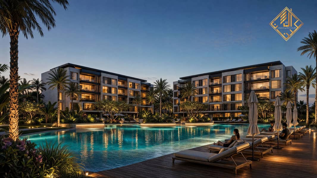 5 Life Style - The Heart of Soto night pool view. JPG
