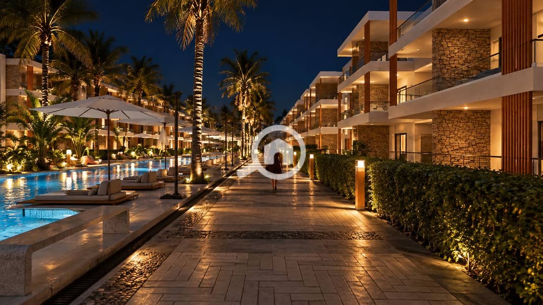 7 Midnight Resort Walkway Reflections. png
