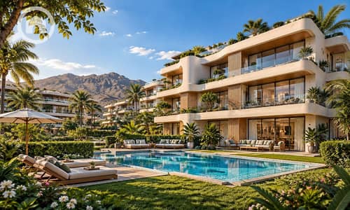 شاليه 2 غرفة نوم للبيع في العين السخنة، السويس - Luxury Poolside Resort Amid Mountains. png