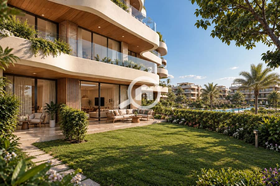 2 Modern Resort Garden and Curved Villas. png