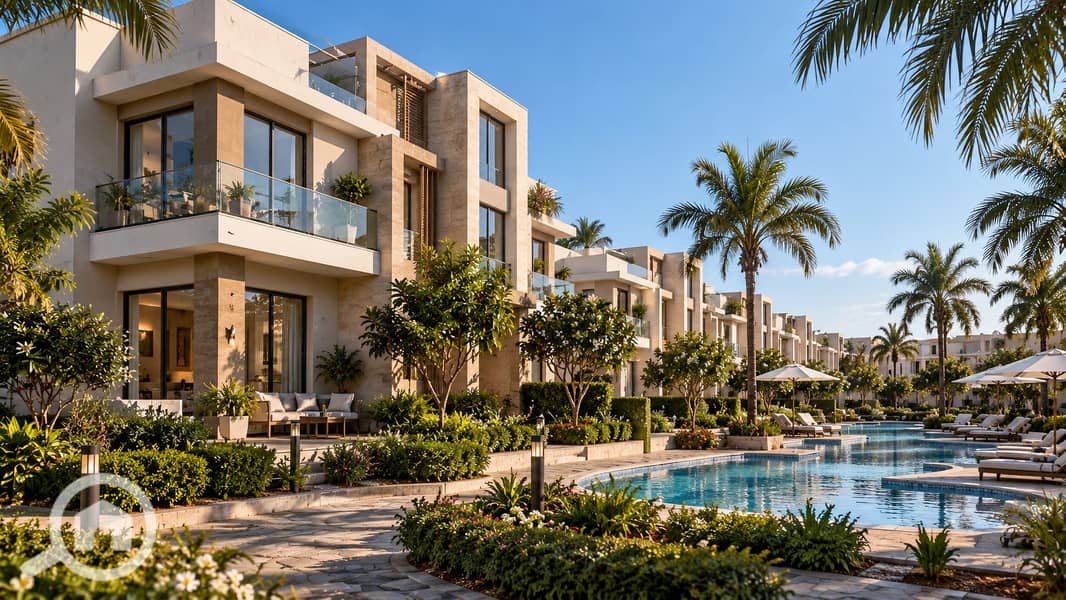 Lush Modern Villa Pool Courtyard. png Lush Modern Villa Pool Courtyard. png
