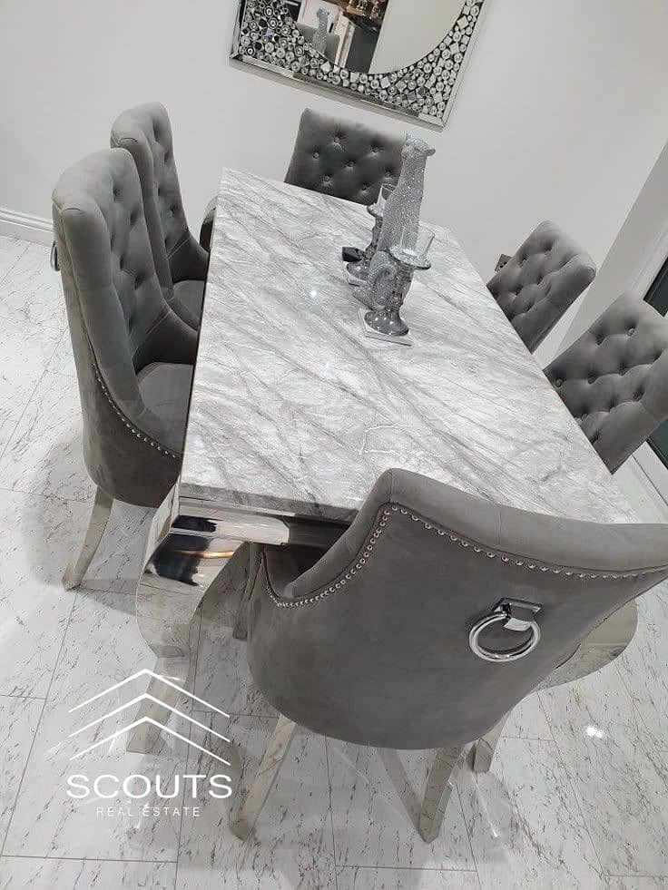 3 Shop Modern Direct Laveda Dining Table and Knocker Chairs. jpg