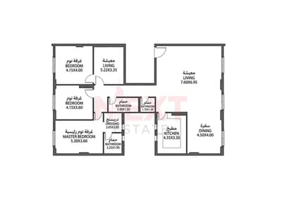 3 Bedroom Flat for Sale in Moharam Bik, Alexandria - plan. jpg 3 Bedroom Flat for Sale in Moharam Bik, Alexandria - plan. jpg