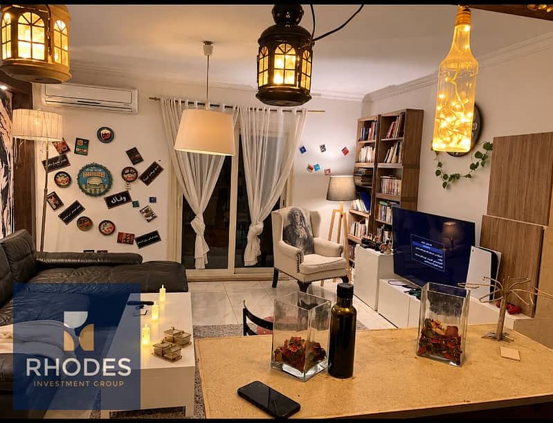 5 Cozy Eclectic Living Room at Night. png